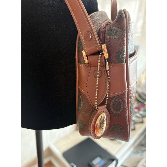 Vintage 80s Capezio Crossbody Bag – Brown Coated Canvas - Retro Mall Icon Energy - Picture 5 of 16